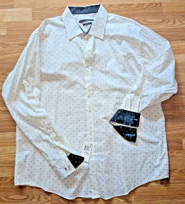 NWT Sean John men parchment logo letter sz 18.5 36-37 long sleeve button up - Image 1 of 4