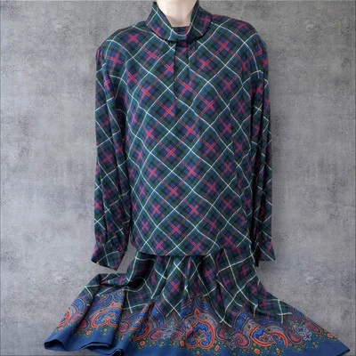Conjunto de falda verde Pendleton Country Sophisticates para mujer talla 14 a cuadros 2 piezas Foto 1 de 4