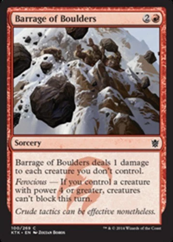 Barrage of Boulders - Foil - Khans of Tarkir #100/269 MTG Magic The Gathering - Image 1 of 1