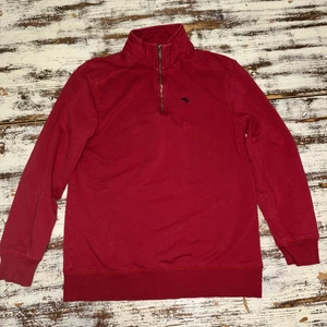 Tommy Bahama 1/4 Zip Sweater Boy's  Small 12 Long Sleeve Cotton Blend Red #2003 - Picture 1 of 7