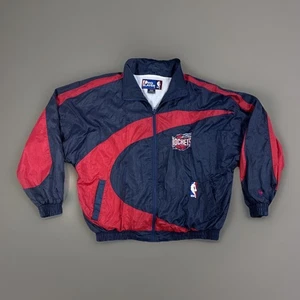 Vintage Houston Rockets windbreaker jacket Pro Player XL zip up NBA OLD SCHOOL - Picture 1 of 9