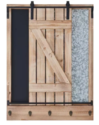Barn Door Combo Board Memo Board with Hooks - Image 1 of 4