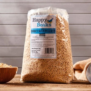 Premium Insect Suet Fat Pellets Wild Bird Feed All Seasons Bird Food Happy Beaks