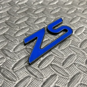 Acryl Fiesta Focus ZS (Zetec S) Abzeichenplatte - schwarz/mittelblau - Bild 1 von 1