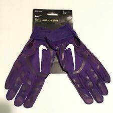 Nike Alpha Huarache Elite Batting Gloves Baseball Mens Size XL Purple CV0696-552