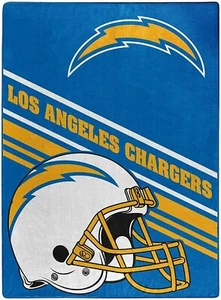 NFL Los Angeles Chargers Royal Plush Raschel Super Soft Throw Blanket 60"x 80" - Picture 1 of 2