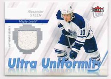 2007-08 ULTRA UNIFORMITY ALEXANDER STEEN JERSEY 1 COLOR TORONTO MAPLE LEAFS