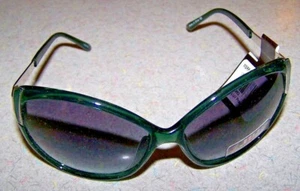Gafas de sol JLO by JENNIFER LOPEZ - MARCOS VERDES DK / LENTES MARRONES - 65438 - ¡NUEVAS CON ETIQUETAS! - Imagen 1 de 5