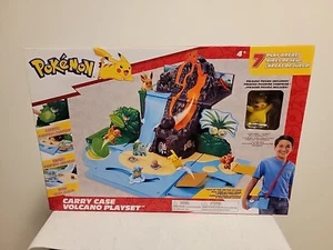 Pokemon Carry Case Volcano Playset With Pikachu Figure Jazwares 2022 - New - Picture 1 of 4