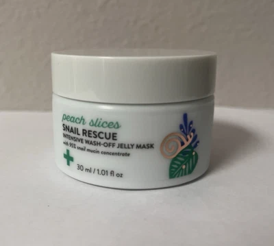 PEACH SLICES Snail Rescue Intensive Wash-Off Jelly Mask 1.01oz/30ml SEALED - Image 1 of 3