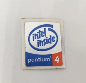 METAL STICKER PENTIUM 4 INTEL INSIDE VINTAGE - Imagen 1 de 4