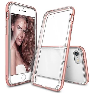 NEW iPhone 7 Case Ringke Frame Dual Layered TPU + PC Bumper, Rose Gold - Picture 1 of 7