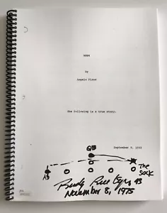 Rudy Ruettiger signiertes "Rudy" Filmskript mit "Hand Drawn Play" JSA COA Astin - Bild 1 von 8