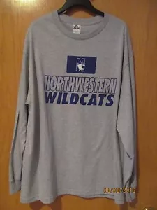 NORTHWESTERN WILDCATS Gray Long Sleeve Tee ~Men's Size XL~NEW w/tags - Picture 1 of 1
