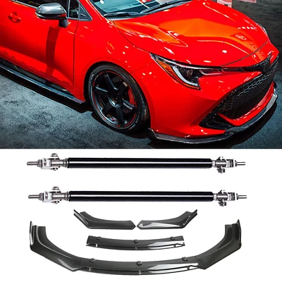 For Toyota Matrix 2003-2014 Front Bumper Lip Splitter Spoiler Kit Carbon Fiber Foto 1 de 4