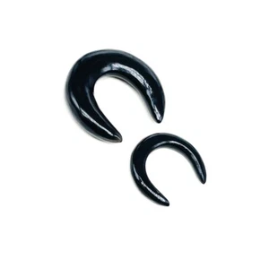 Natural Black Obsidian Gemstone Septum Pincher  size 12g to 5/8'' and custom - Picture 1 of 6