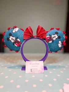 Handmade Christmas Mickey Inspired Mickey Ears - Picture 1 of 1