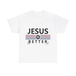 Camiseta Jesus Is Better Rainbow Christian Religious Unisex Algodón Pesado - Imagen 1 de 25