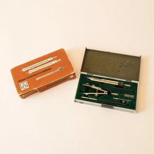 Kin COMPASS DRAWING SET in case vintage - Jakar 1003 (SN7) Czechoslovakia - Foto 1 di 11