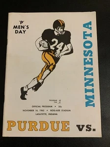 Vintage 1963 Minnesota Gophers Football Program vs Purdue Boilermakers NCAA #383 - Picture 1 of 3