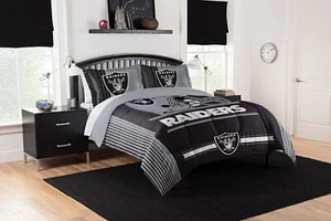 Northwest NFL Las Vegas Raiders Safety Printed Comforter Set, King - Picture 1 of 1