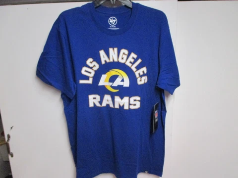 LOS ANGELES RAMS (47 BRAND) MENS T SHIRT (XL) NWT BLUE W/COOL LOGO SOFT & COMFY Cover