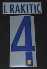 Official Barcelona l.Rakitic 4 2015/16 Football Shirt Name/Number Set  Away