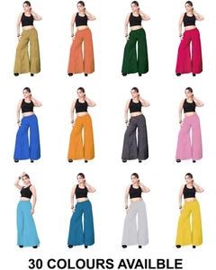 Color Belly Dance Sheer Chiffon Palazzo pant All Size Palazzo For Girl C17 - Picture 1 of 184