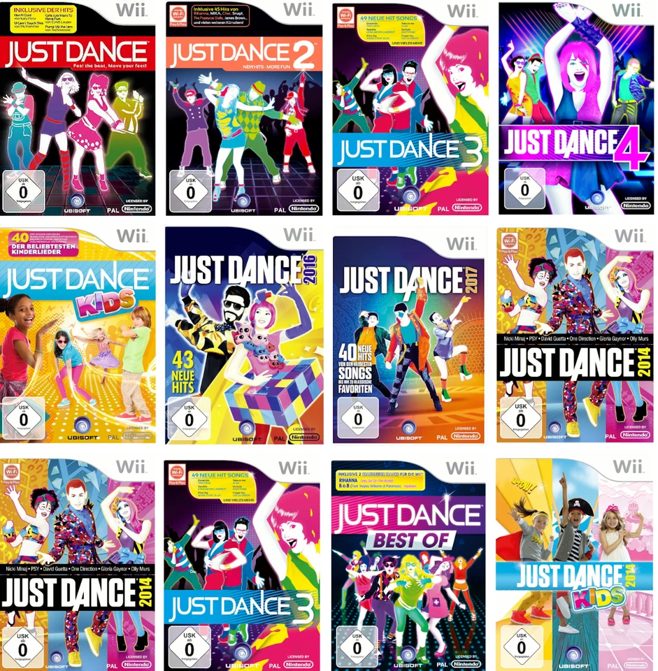 Wii Just Dance 1, 2, 3, 4, - 2014,2017,2018,2019,2020 Kids , Best of Just Dance - Bild 1 von 1