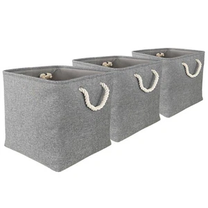 3x Storage Cubes - Set of 3 Space Saver Clothes Toys Storing Crate Box Multipack - Picture 1 of 7