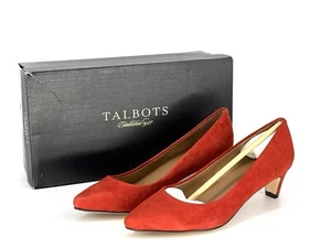 Neu im Karton Talbots Wildleder Leder "Catia2" Pumps Absatz, Persimmon Orange 7,5 - Bild 1 von 8