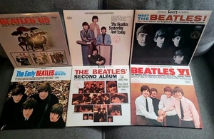 (6) THE BEATLES Capitol Purple Label (Double LP w/Poster & Pics) Lot Vinyl NM - Foto 1 di 16