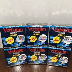 6 Schachteln Diskette 10 Packungen Verbatim, 2HD nie geöffnete Box in Kunststoff versiegelt - Bild 1 von 6