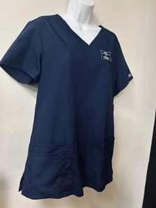 Scrubs Cherokee Workwear Top WW645 NAVW Navy Sz Large New Modern Fit - Picture 1 of 13