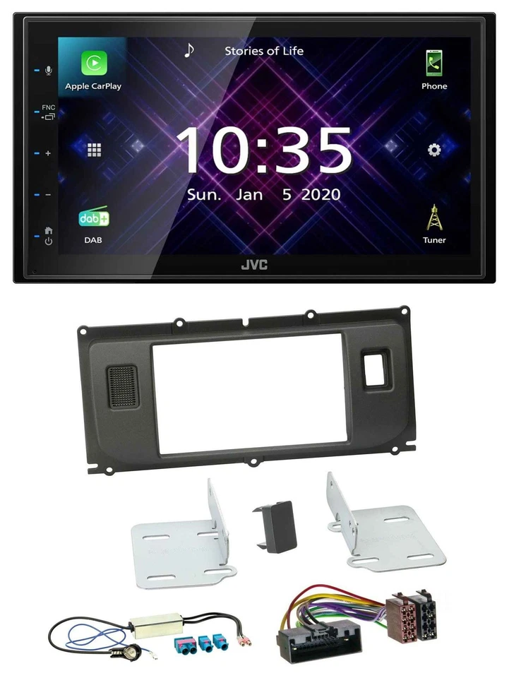 JVC DAB 2DIN MP3 Bluetooth USB Autoradio für Land Rover Evoque Blindstopfen ab 1 - Bild 1 von 4