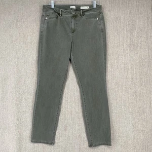 Jeans Jill donna 10 verde slim alla caviglia vestibilità autentica denim elasticizzato vita media - Foto 1 di 12