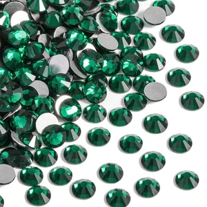 1440 PCS Green Non Hot Fix Flatback Rhinestones for Craft Clothes Decoration - Picture 1 of 13