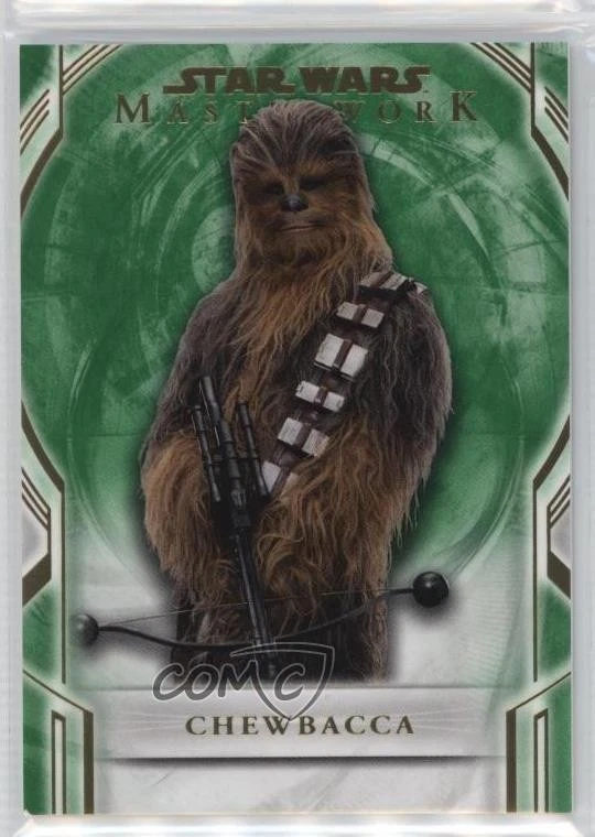 2018 Topps Star Wars Masterwork Green 99/99 Chewbacca #77 4aw - Image 1 of 3