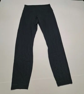 Leggings Lululemon Mujer Talla 6 Negro Estampado Onda Tiro Medio Elastizados - Imagen 1 de 5