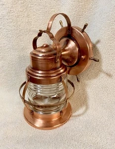 Vintage Nautical Copper Porch Light Restored - Picture 1 of 9