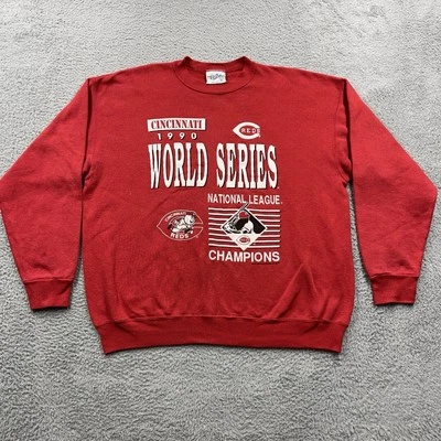 Vtg Cincinnati Reds Sweatshirt Mens Extra Large 1990 World Series NL Champions - Image 1 of 4
