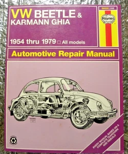 Haynes VW Beetle & Karmann Ghia 1954-1979 54-79 Repair Manual Book 96008 159 - Picture 1 of 5