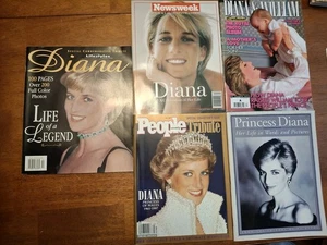 Lotto commemorativo 5 riviste omaggio famiglia reale principessa Diana. Come nuovo. - Foto 1 di 6
