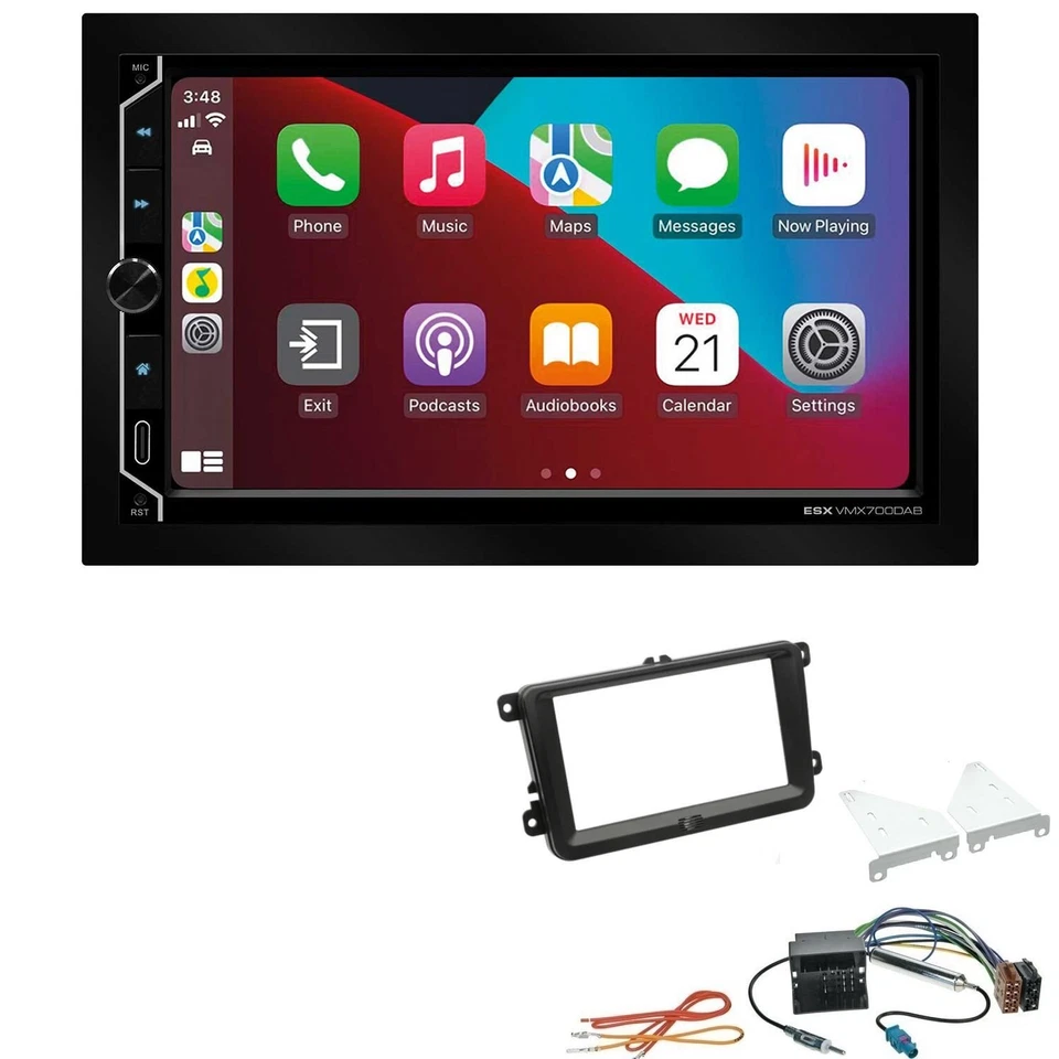 ESX Autoradio Apple CarPlay Android Auto für Volkswagen VW Golf V 2003-2009
