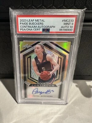 2023 Leaf Metal Paige Bueckers Continuum Auto PSA DNA Cert PSA 9 Auto PSA 10 - Image 1 of 2