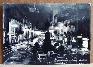Caltanissetta - Corso Umberto [grande, b/n, viaggiata] - Bild 1 von 1