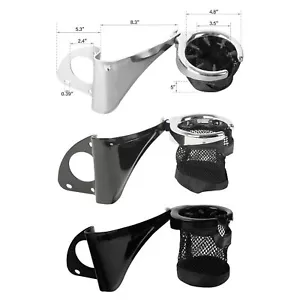 Drink Cup Holder Passenger Fit For Harley Touring Electra Street Glide 2014-2024 - Picture 1 of 15
