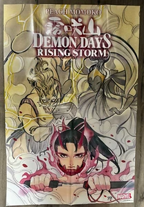 Póster promocional de Demon Days Rising Storm-24x36-arte de Peach Momoko-plegado-cómics de Marvel - Imagen 1 de 1
