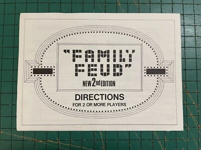 Family Feud 2ª Edición 1977 - Piezas de repuesto - Instrucciones - Preguntas Foto 1 de 4
