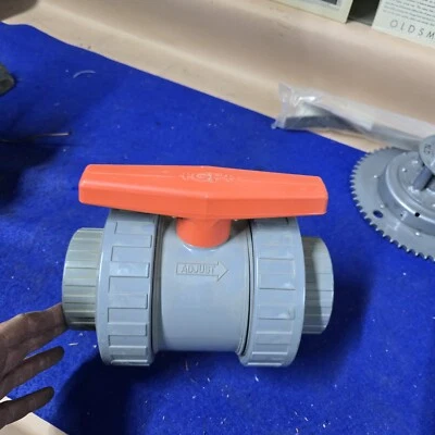 3" Georg Fischer ball valve 150 PSI non shock s.e. cpvc NOS older  NEVER USED - Image 1 of 4